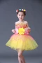 Trang phục múa cho trẻ em hoa mới công chúa váy pettiskirt váy cô gái hoa chương trình hợp xướng ngày đầu năm - Trang phục quần áo cho bé gái