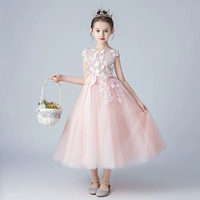 Đầm trẻ em công chúa váy bé gái sinh nhật màu hồng váy bé gái sợi nước ngoài chủ trì trang phục piano - Váy trẻ em bộ Vest cho bé trai lịch lãm