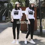 1 Harajuku phong cách bf triều sinh viên thể thao lỏng lẻo quần nữ Hàn Quốc phiên bản của chân hoang dã quần âu chín điểm quần 9.9 bán buôn