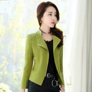 Xuân 2019 mới của phụ nữ thời trang Hàn Quốc áo khoác ngắn mỏng mùa xuân và mùa thu mỏng phù hợp với áo sơ mi nữ hoang dã - Áo khoác ngắn