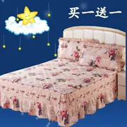 Cộng với khăn trải giường bằng vải cotton có đệm bông, chăn bông, giường đơn - Váy Petti