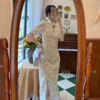Уважаемая Нана 10 % скидка Sito Guofeng Cheongsam высокая талия и тонкая маленькая боковая кружевная платья 3965