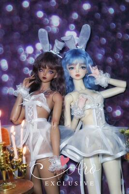 taobao agent (Displayed not sold) BJD baby clothing fun rabbit girl three -pointer AE DFH see the soldiers of the soldiers