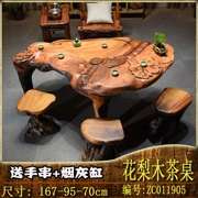 Toàn bộ cây gốc gỗ bàn cà phê cây cọc gốc khắc bàn trà gỗ hồng mộc gỗ thoát nước trà gỗ - Các món ăn khao khát gốc