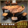 Toàn bộ cây gốc gỗ bàn cà phê cây cọc gốc khắc bàn trà gỗ hồng mộc gỗ thoát nước trà gỗ - Các món ăn khao khát gốc bộ bàn ghế gỗ gốc cây