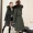 2018 mới hai mặt xuống bông độn của phụ nữ hai bên mặc một phần dài của cổ áo lông thú lớn trên đầu gối là bông mỏng độn bông áo khoác áo khoác kaki nữ lót lông