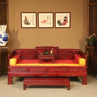 Резное кровать Luohan с твердым деревом китайская вязок новая китайская мебель дзен, красное дерево Луохан рухнул диван