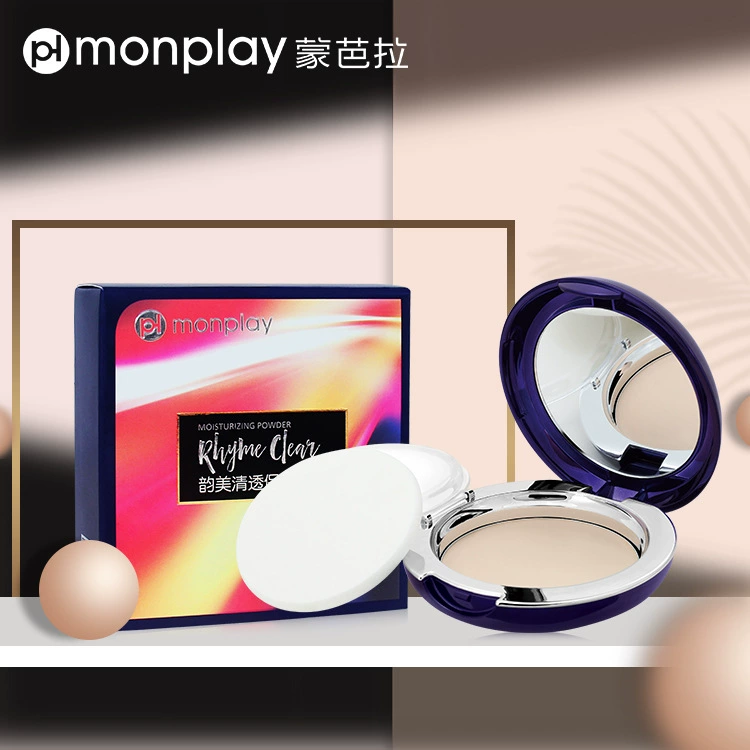 monplay Mengbara Yunmei Clear Moisturizing Pressed Makeup Makeup Control Oil Control Concealer Làm sáng da Khô và Ướt Công dụng kép Chính hãng - Bột nén