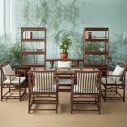 Yan Yan Raiders với cùng một chiếc ghế cũ Elm bàn trà ghế trà tủ sách đơn giản mới Trung Quốc nhà trà câu lạc bộ đồ nội thất - Bộ đồ nội thất