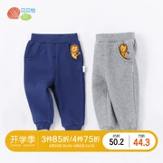 Beibei Yi quần trẻ em bé trai cộng với quần nhung 2019 mùa thu mới cho bé hoạt hình mặc quần K223 - Quần