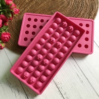 Thực phẩm lớp silicone khuôn hình cầu tròn băng khúc côn cầu puck tròn khối băng hộp bánh bao thạch sô cô la - Tự làm khuôn nướng khuôn bánh trung thu rau câu