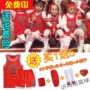 Mùa hè 2018 nam bé gái quần áo trẻ em NBA bulls đồng phục vest quần short bé bóng rổ quần áo thể thao 	mua quần áo bóng rổ trẻ em	