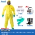 Weihujia 3000 quần áo bảo hộ chống axit sunfuric axit hydrochloric axit nitric nhẹ hóa chất khẩn cấp quần áo bảo hộ chống hóa chất axit và kiềm 