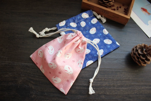 Японский мешочек, сумка для хранения, на шнурках, подарок на день рождения, сделано на заказ