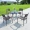 Bộ bàn ghế trà ngoài trời gồm năm bộ hiên ngoài trời kết hợp với ô ngoài trời bàn ghế cafe đơn giản - Bàn ghế ngoài trời / sân