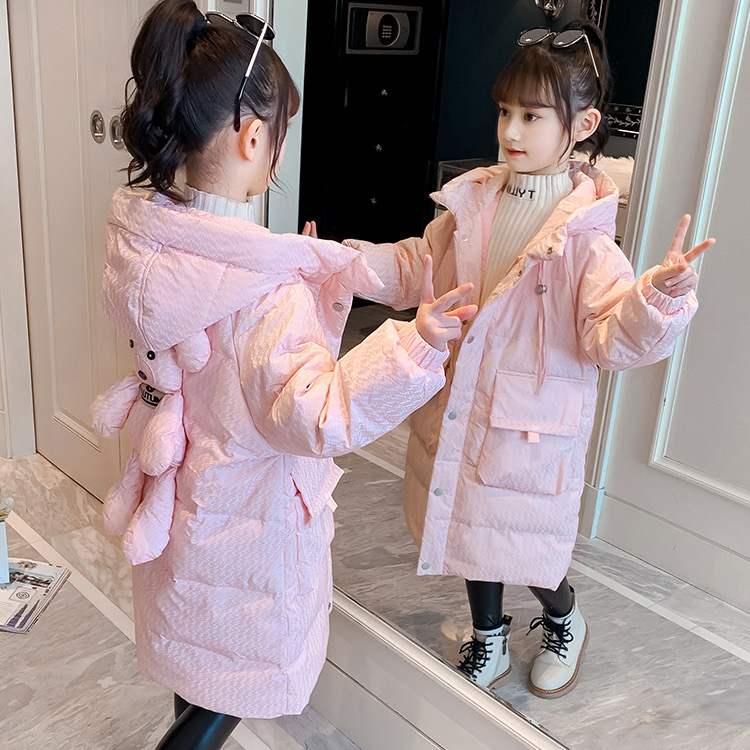 女童鼕裝棉服2022年新款中大童鼕季棉襖外套洋氣兒童羽絨棉衣加厚