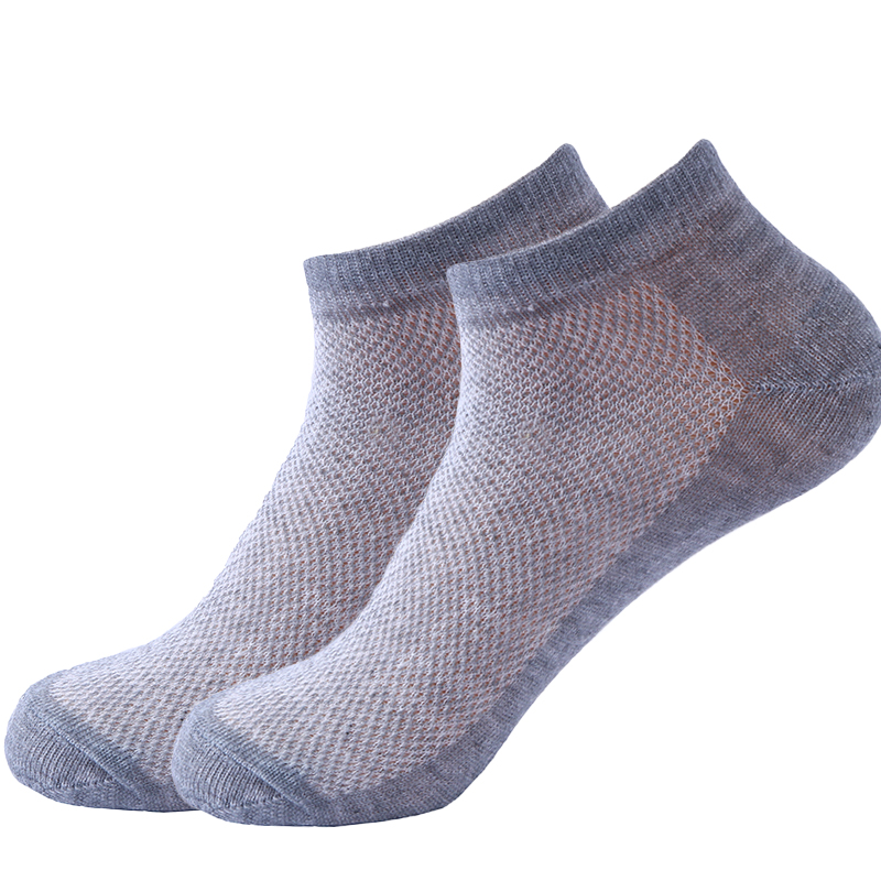 10 Double GreySock man Socks summer Thin Mesh socks summer motion Low Gang ventilation Short tube Boat socks Sweat absorption black and white men's socks