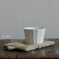 Liangyuan Jingpin в японском стиле в стиле северного стиля белая керамическая полифоническая вертикальная свиная рот чашка литературная чая кофейня чашка