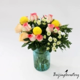 Семья Пекин Тяньцзинджу подписывайтесь на Жизнь Цветы выражают тот же город, чтобы отправлять цветы на неделю, ежемесячное смешивание и соответствующее расположение цветов с бутылками