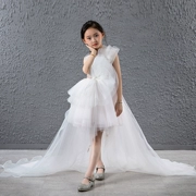 Cô gái chủ tiệc cưới đuôi dài trẻ em mẫu catwalk trình diễn trang phục cao cấp tùy chỉnh váy dạ hội - Váy trẻ em