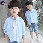 [] Quần áo trẻ em mùa hè mới quần áo ngoài trời Quần áo chống nắng cho trẻ em lớn Trẻ em phiên bản Hàn Quốc của áo khoác mỏng gió nam - Quần áo ngoài trời cho trẻ em