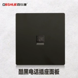 Тип 86 Черная однополосная панель Dark Installation 86 Type Phone Socket, телефонная информация Home Home