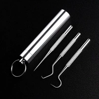 304 Стоматологическая зубная стоматолога из нержавеющей стали Dental Dental Set Seat Tool Clear Care Portable Portable