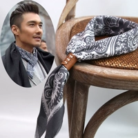 Ретро шарф, осенний шейный платок в стиле хип-хоп, повязка на голову, носовой платок, из хлопка и льна, в корейском стиле