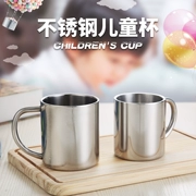 304 inox miệng cốc mẫu giáo cốc cốc học sinh chống bỏng cốc trẻ em cốc nước đôi cốc chữ tùy - Tách