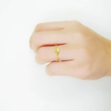 Золотой браслет с одной бусиной ручной работы, кольцо, ювелирное украшение