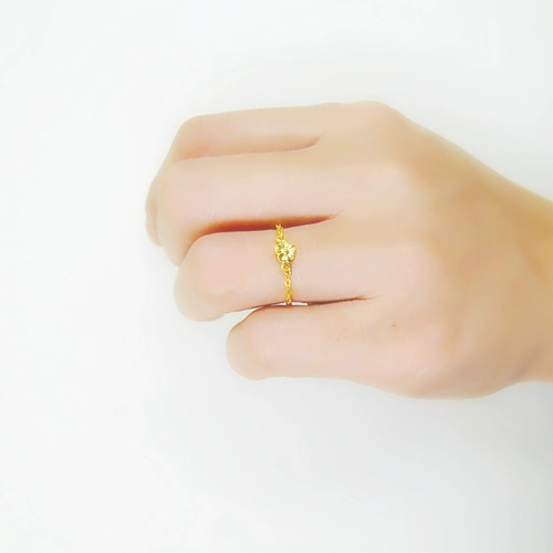 Золотой браслет с одной бусиной ручной работы, кольцо, ювелирное украшение