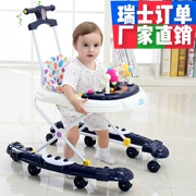 Xe tập đi cho bé tập đi xe đẩy đứng đa chức năng với âm nhạc có thể điều chỉnh tốc độ chống rollover đồ chơi trẻ em