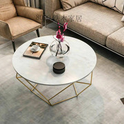 Phong cách bắc âu kim loại đá cẩm thạch sofa bàn cà phê đơn giản vòng một số loại thiết kế ins gió nhỏ bàn trà