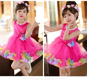 Điệp khúc phù hợp với trẻ em váy xòe váy bé gái mẫu giáo trang phục hoa cổ tích biểu diễn quần áo công chúa tiểu học - Trang phục