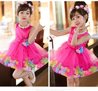 Điệp khúc phù hợp với trẻ em váy xòe váy bé gái mẫu giáo trang phục hoa cổ tích biểu diễn quần áo công chúa tiểu học - Trang phục trang phục hóa trang cho bé