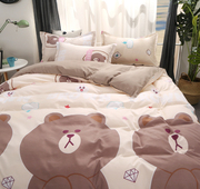 Nâu xiong ke ni thỏ giường quilt cover tờ bốn bộ Peggy phim hoạt hình dòng phim hoạt hình cô gái ký túc xá ba mảnh