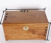 Hộp gỗ hộp gỗ cưới đầy đủ thơm box hộp thư pháp gỗ phẳng sơn cổ của hồi môn quần áo hộp lưu trữ cổ điển - Cái hộp
