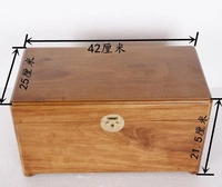 Hộp gỗ hộp gỗ cưới đầy đủ thơm box hộp thư pháp gỗ phẳng sơn cổ của hồi môn quần áo hộp lưu trữ cổ điển - Cái hộp thùng gỗ