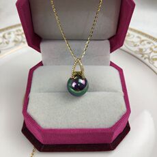 Морская раковина 新品迪奥款925银镶钻贝珠吊坠天然海水母贝挂坠精致女非养殖珍珠