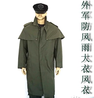 Cộng với phân bón để tăng chiều dài của mã quân sự của người đàn ông nước ngoài quân sự windproof dài áo gió trench coat áo gió đen