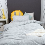 lụa bông chăn mảnh phù hợp với ngôi sao trẻ trẻ em Pháp bộ comforter dệt kim nap nhỏ giường gối bông - Bộ đồ giường trẻ em