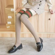 Vớ thỏ cashmere trên tất đầu gối tất cao co giãn vớ bê mỏng đống vớ mùa thu và mùa đông vớ cotton hoang dã Nhật Bản