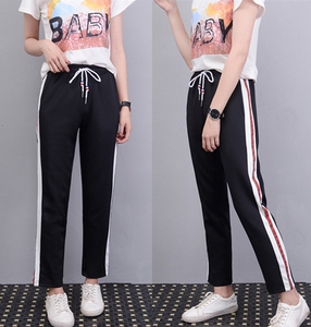 Cô gái Cao Đẳng Gió Hàn Quốc phiên bản của mùa thu và mùa đông feet loose quần âu Wei quần junior học sinh trung học thể thao hoang dã quần của phụ nữ quần