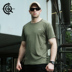 CQB quân đội fan nguồn cung cấp quần áo mùa hè vòng cổ khô nhanh T-Shirt ngắn tay đào tạo chiến thuật t-shirt nam thể dục thể chất đào tạo áo sơ mi Những người đam mê quân sự hàng may mặc / sản phẩm quạt quân đội