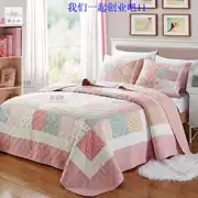 Mùa hè hợp thời trang Hàn Quốc Pink Children Cotton quilted Bed Cover Thin quilt Sheets Ba mảnh duy nhất - Trải giường