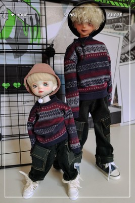 taobao agent [Bargaining armor] Spot old man set BJD baby jacket set 1/41/6 fisherman hat knitwear