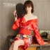 Nhật sexy đồ lót Ice Silk kimono áo choàng tắm sexy quần áo ngủ trong suốt Sao đồng phục đồ lót nóng cám dỗ áo cưới váy đầm