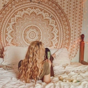 Ấn Độ Mandala Valance bohemian in trang trí phòng ngủ vải nền chụp vải nền tấm thảm tường bao che - Tapestry