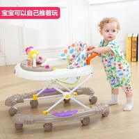 Baby Walker 6 7-18 tháng Baby Anti-rollover Đa chức năng Có thể đẩy dễ dàng với việc học nhạc xe đẩy du lịch cho bé