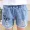 2019 Xia Xin cô gái quần short trẻ em quần áo trẻ em denim nước ngoài quần bên ngoài mặc quần trẻ em quần lớn cô gái quần nóng - Quần